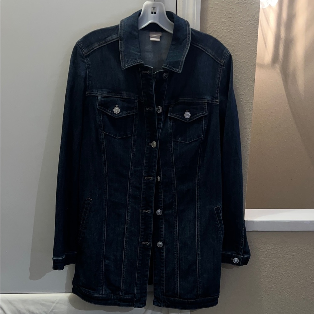 Chico's Navy Denim Jacket